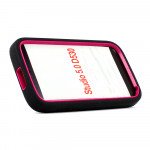 Wholesale BLU Studio 5.0 Armor Hybrid Case with Stand (Black Hot Pink)